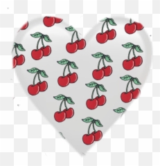 White Red Emoji Heart Cherries Sticker - Girly,Cherries Emoji