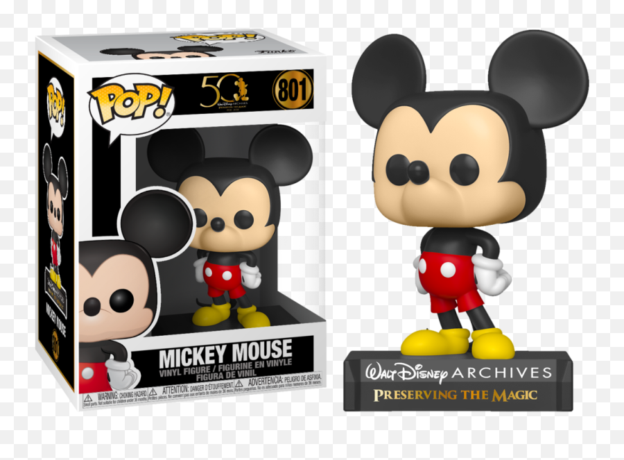 Funko Pop Walt Disney Archives - Mickey Mouse 50th Anniversary 801 Funko Pop Disney Archives Mickey Mouse Emoji,How To Make Funko Emojis