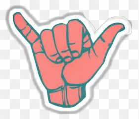 Cool Heands Tbt Sticker - Transparent Hang Loose Emoji,Shaka Emoji Youtube