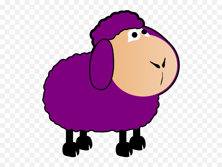 Clipart Of Sheep Wider And Colored Sheep - Png Download Coloured Sheep Clipart Emoji,Pink Sheep Emoticon