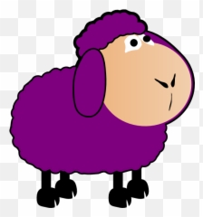 Clipart Of Sheep Wider And Colored Sheep - Png Download Coloured Sheep Clipart Emoji,Pink Sheep Emoticon