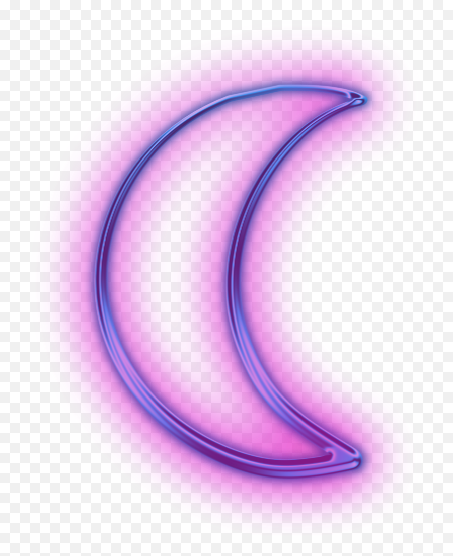 Half Moon Png Images Neon Png Neon Aesthetic Neon Purple - Glowing Crescent Pink Moon Png Emoji,Longest Emoji Text