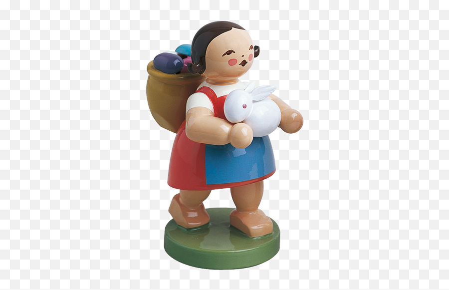 52408 - Girl Finding Easter Eggs Wendt U0026 Kühn Grünhainichen Emoji,Smiley Girl With Dolly Emoticon