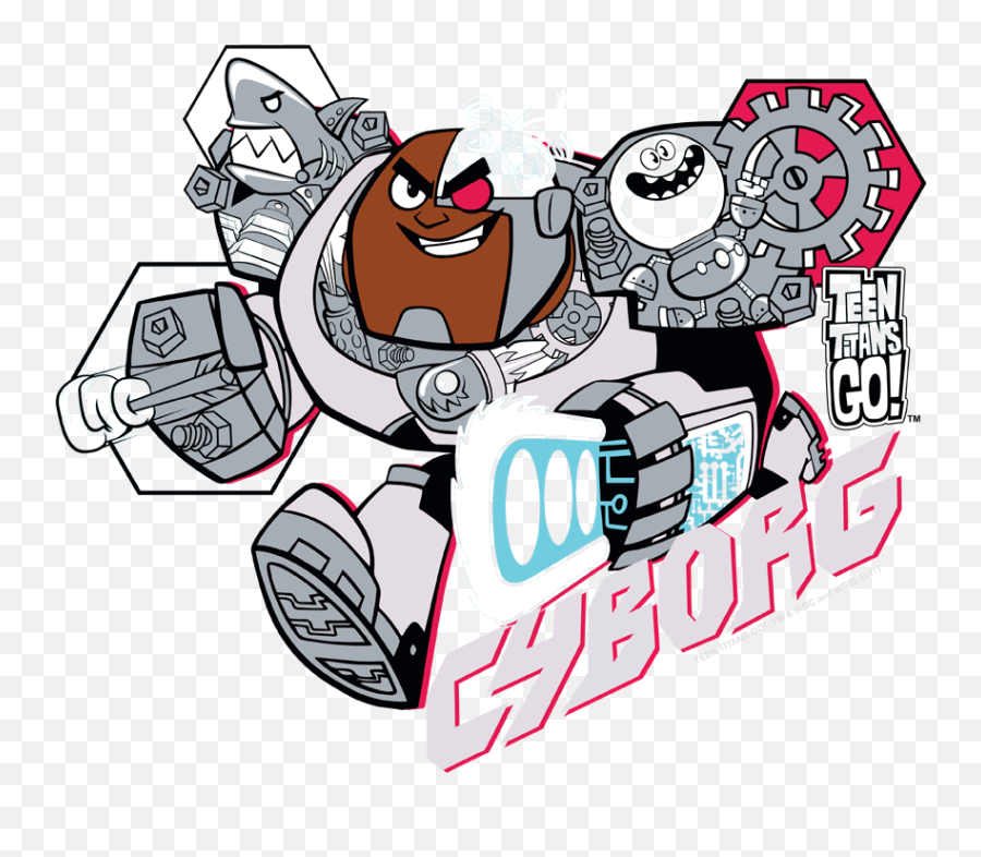 Teen Titans Go Cyborg Youth T Shirt - Teen Titans Go Cyborg Emoji,Teen Titans Go Robins Emoticons