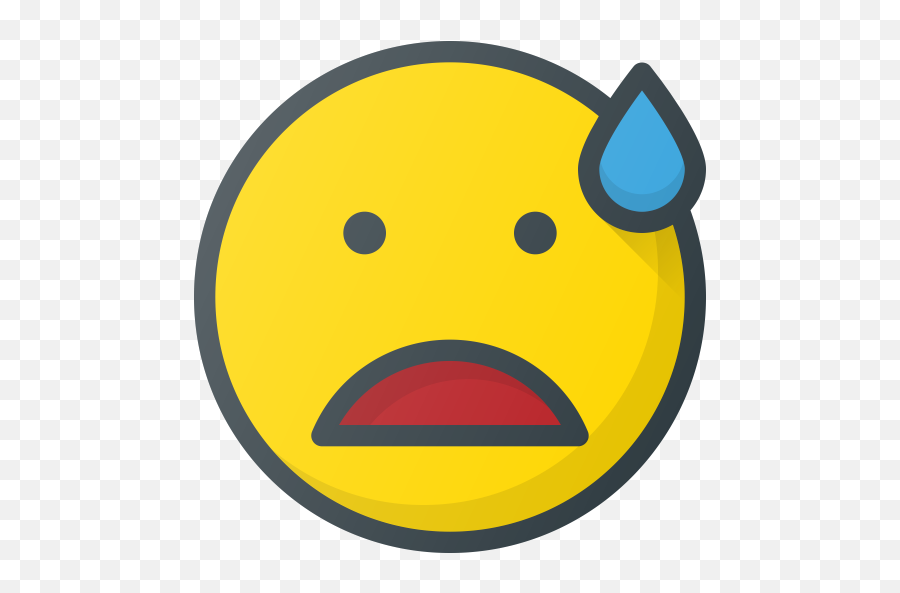 Emoji Emote Emoticon Emoticons Nervous Icon - Free Download Emoticon,X D Emoticons