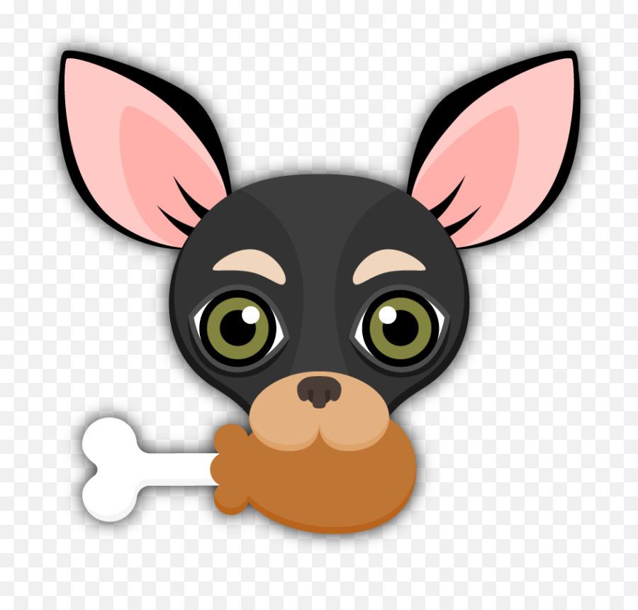 Black Tan Chihuahua Emoji Stickers For - Dog,Bernie Emoji