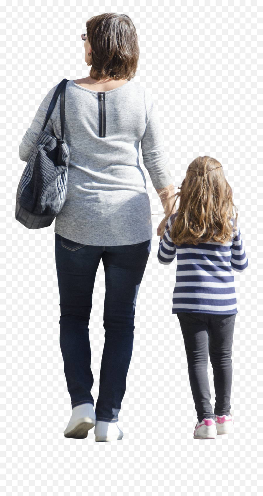 Transparent Walking Girl Back Png - Walking With Kid Png Emoji,Walking Girl Emoji