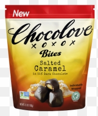 Chocolove Salted Caramel Bites 35 Oz Local Emoji,Wrapped Present Emoji