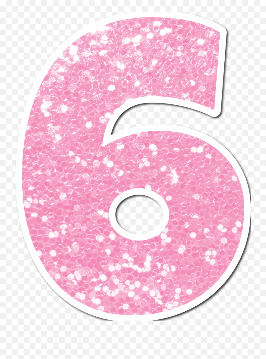 Individual Baby Pink Sparkle - Numbers Symbols Emoji,Number 6 Emoji