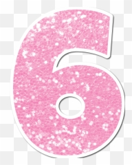 Individual Baby Pink Sparkle - Numbers Symbols Emoji,Number 6 Emoji