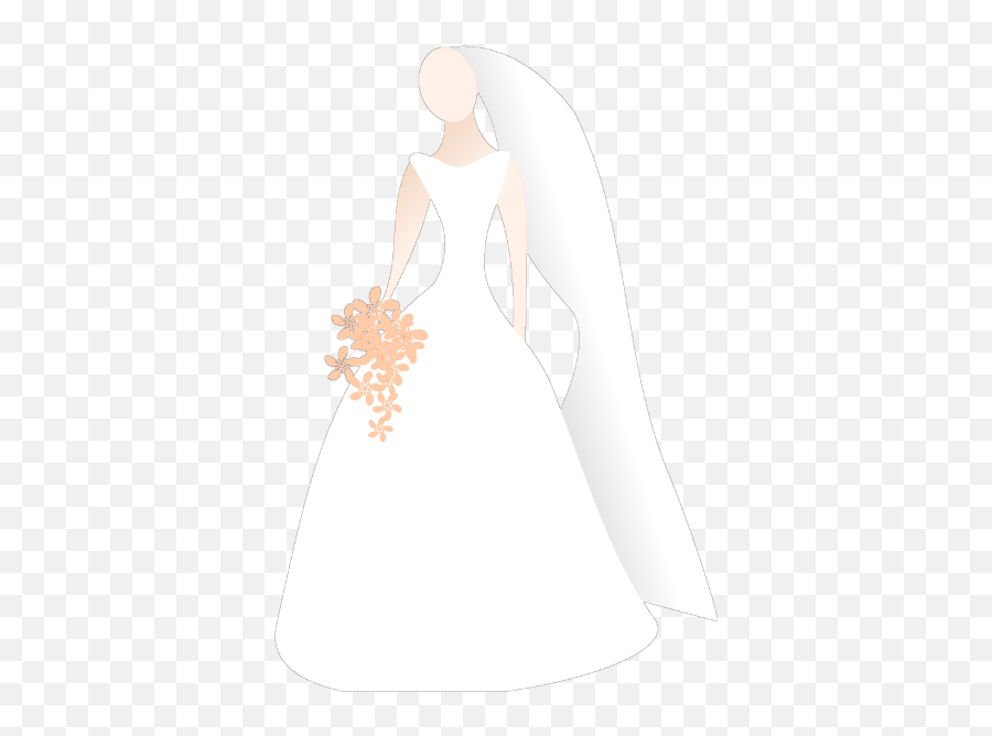 Bride And Groom Silhouette Png Download - Bridal Clipart Emoji,Wedding Dress Emoji