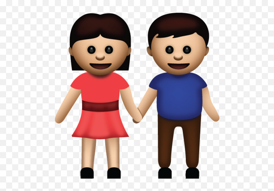 Download Emoji De Pareja Whatsapp Png Image With No - Apple Emojis Holding Hands,Friendship Emoji