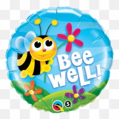 Floral Botanical - Generic Themes Balloon Bee Well Soon Emoji,Japanese Flower Emoticon