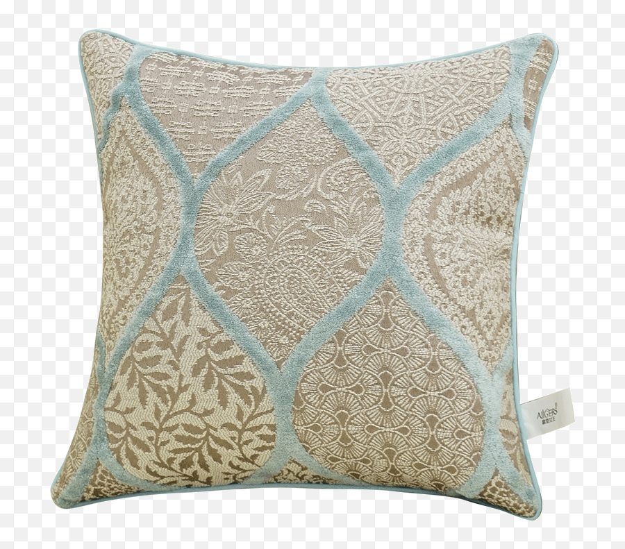 Avigers European Cushion Covers Luxury Velvet Blue White Jacquard Pillowcase Home Decorative Sofa Throw Pillow Cases - Decorative Emoji,Emoji Pillow Shop