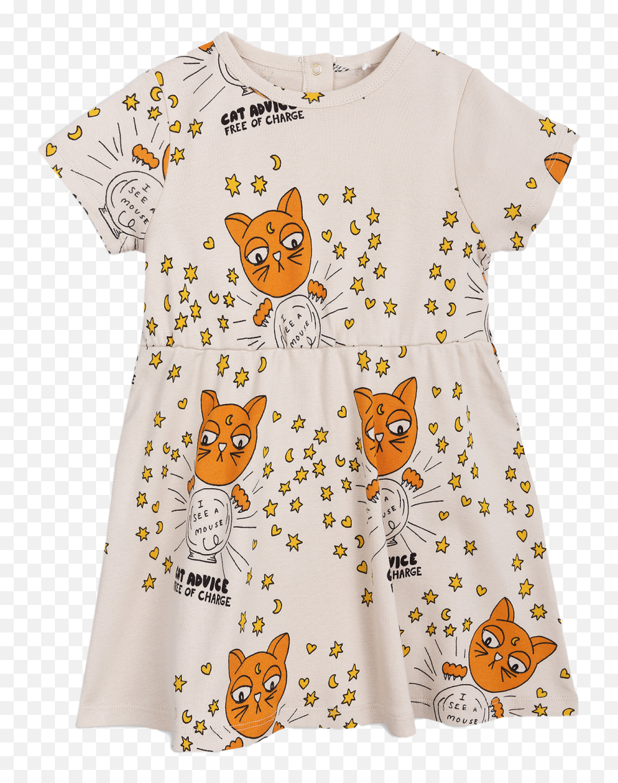 Mini Rodini Kids Girls Boys Organic Cotton Cat Advice Top - Dress Emoji,Cat Headband Bands Emotion
