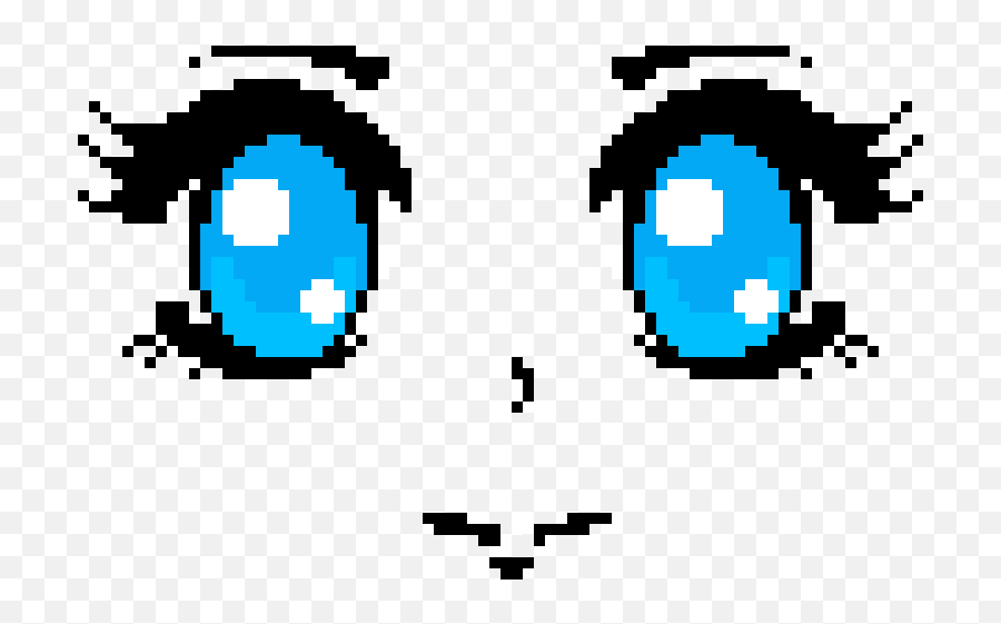 Anime Face Png - Anime Face Pixel Art Anime Eyes Anime Eyes Pixel Art Emoji,Pixel Emoticon Eyes