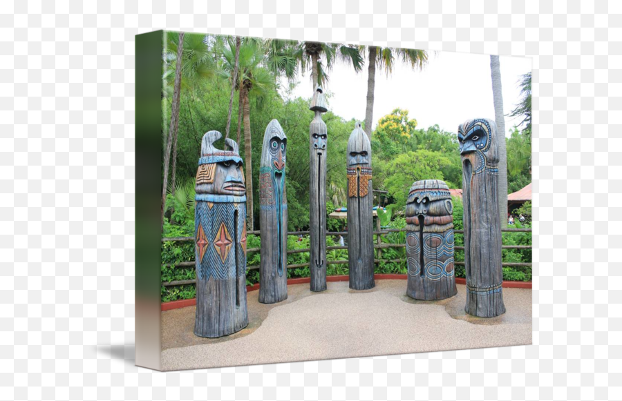 Tiki Statues I By Dennis Kozakoff - Magic Kingdom Emoji,Dennis And Emotions