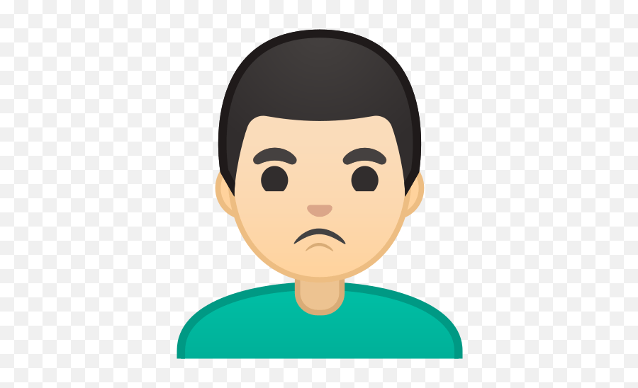 Man Pouting Emoji With Light Skin Tone - No Person Icon Png,Woman Pouting Emoji