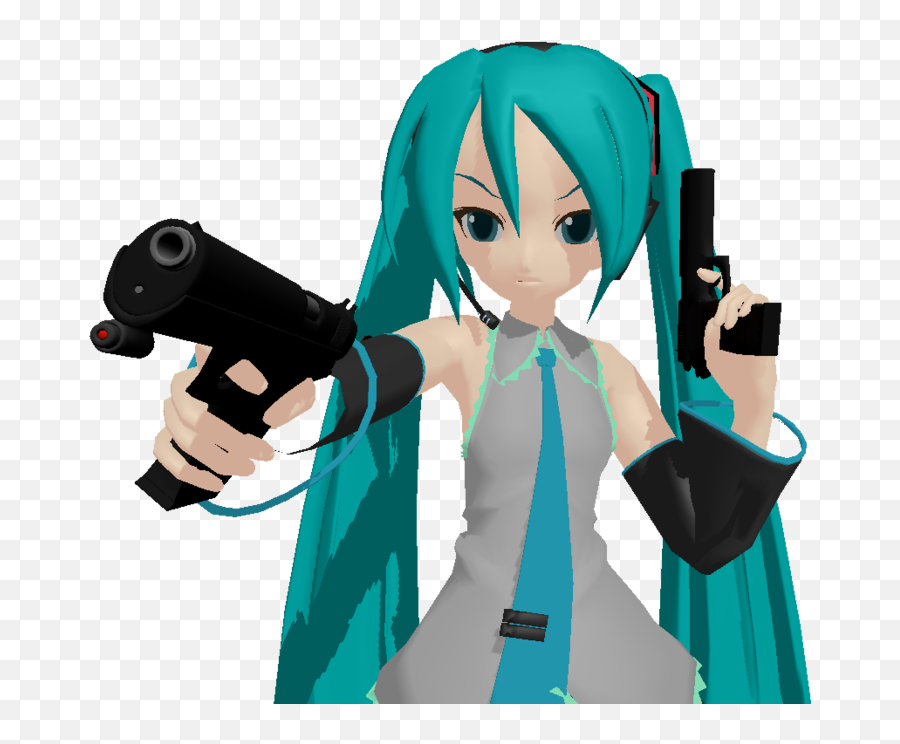 Dick Emoji - Hatsune Miku With A Gun Hd Png Download Hatsune Miku With A Gun,Gun Emoji Png