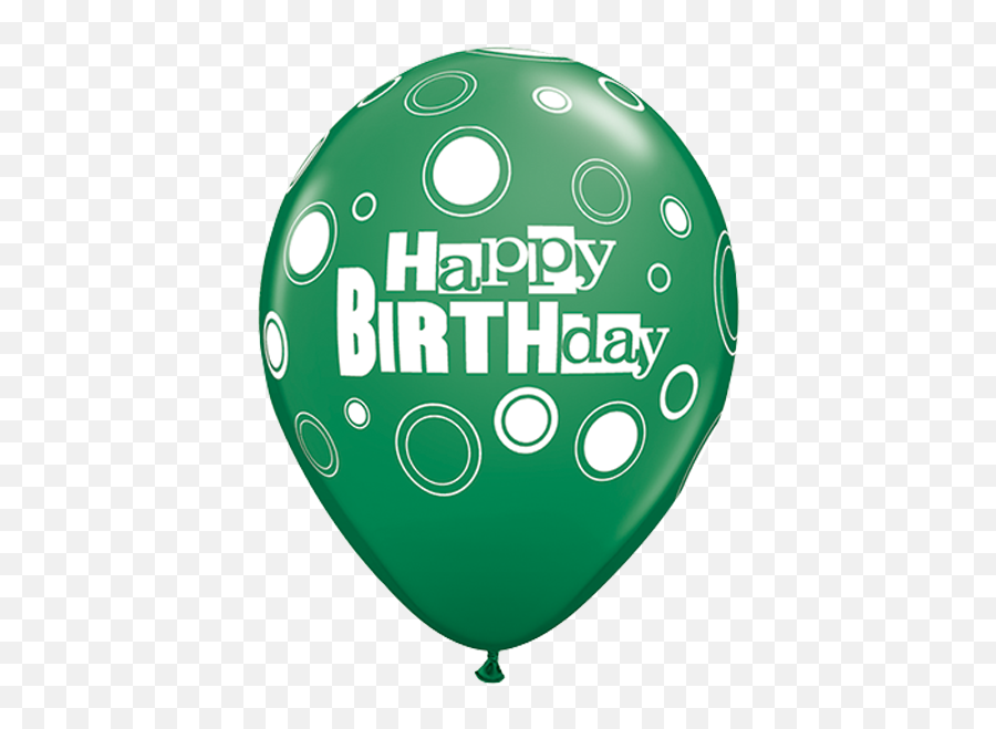 Download Sngl Latex Bd Hpy Bday Green Balloon - 40th Balloon Emoji,Birthday Balloon Emoji