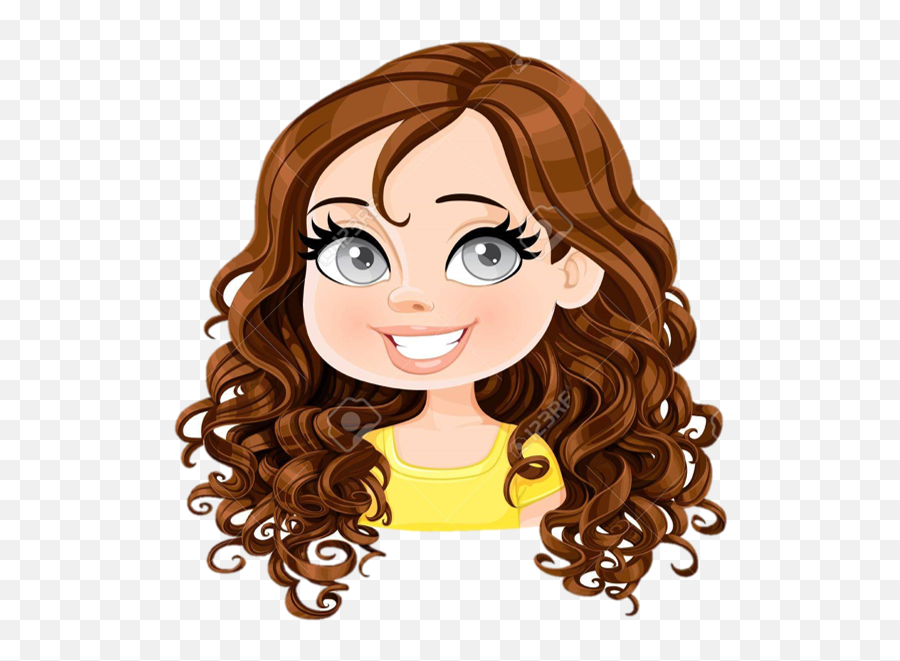 Describing Vocab Meaning 2 - Curly Hair Cartoon Emoji,Princess Emoji Curly Hair