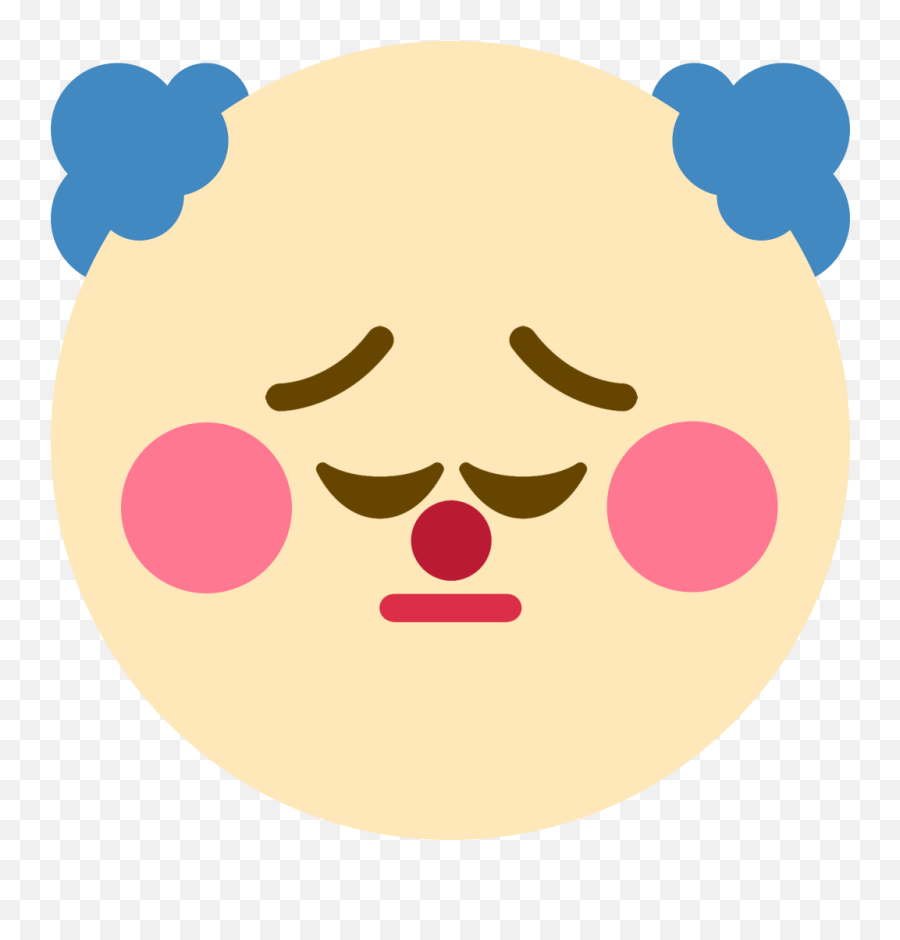 Transparent Background Pensive Clown Emoji,Pensive Emoji
