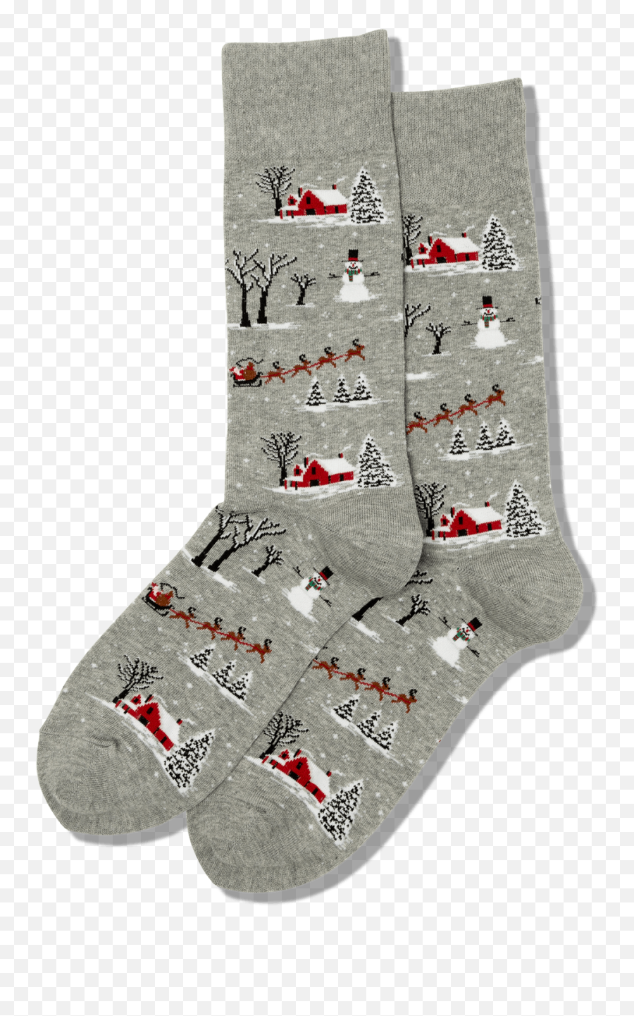 Menu0027s Christmas Scene Crew Socks U2013 Hotsox Emoji,Misletole Emoji