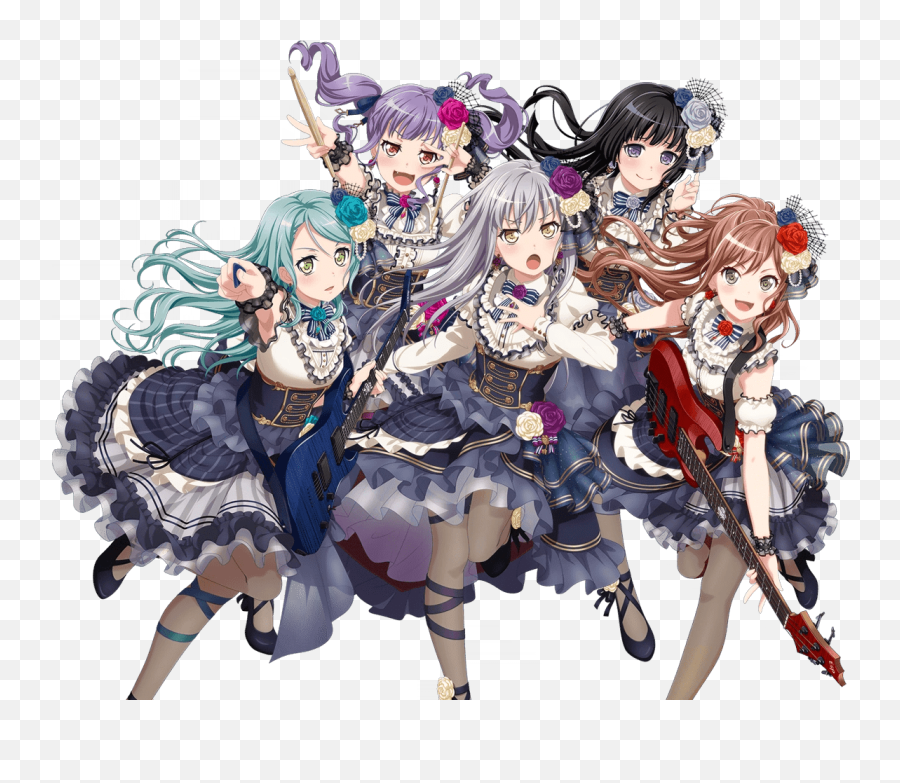 Roselia Real Band Roselia Group Visual Official Art List Emoji,Hikawa Hina Emotions