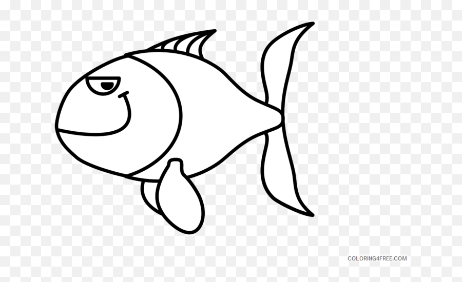 Cute Fish Coloring Pages Cute Fish Black Printable - Fish Emoji,Cute Emoji Coloring Pages