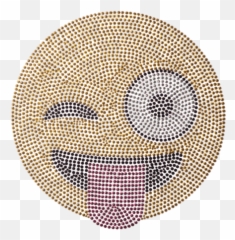 Download Hd Wink Emoji - Medium Circle Transparent Png Happy,Winking Emoji