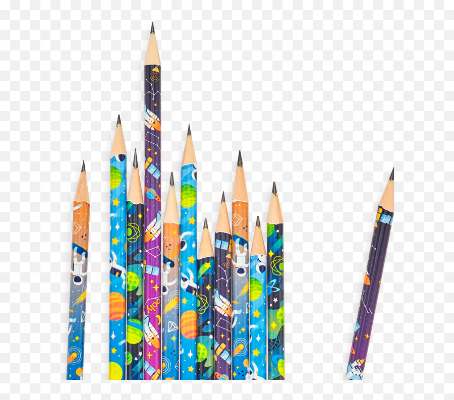 Graphite Pencils Astronauts Set Of 12 Emoji,Notepad Emoji Pencil