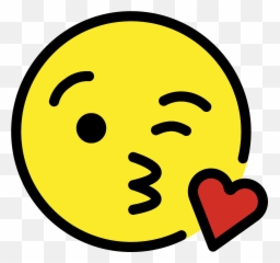 Face Blowing A Kiss Emoji Clipart - Göz Krpan Yüz Emoji,Kiss Emoji