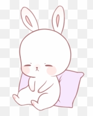 Sleepy Bunny Bunbun Sticker - Kawaii Sleepy Bunny Emoji,Bunny Emoji Pillow