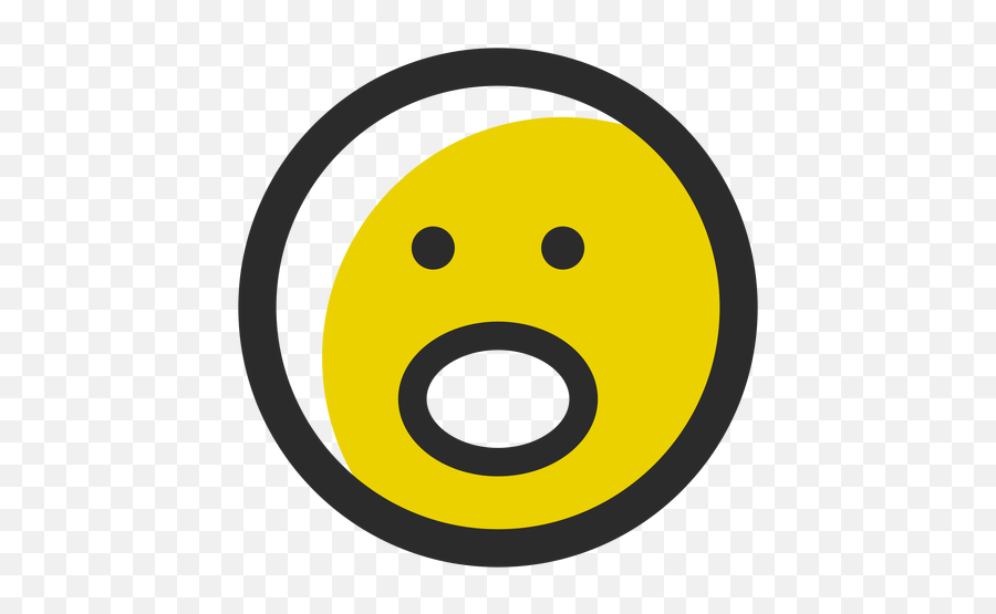 Hushed Colored Stroke Emoticon - Happy Emoji,Hushed Emoji