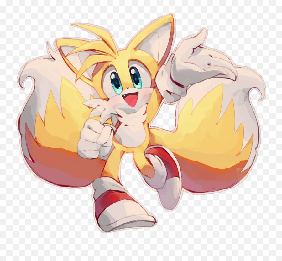 Tails Tailsthefox Sonic Sega Sticker By Bendy10sp - Sonicaimblu19 Tails Emoji,Tails Emoji