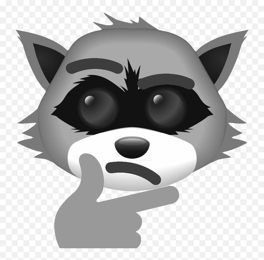 Thinking - Fictional Character Emoji,Racoon Emoji