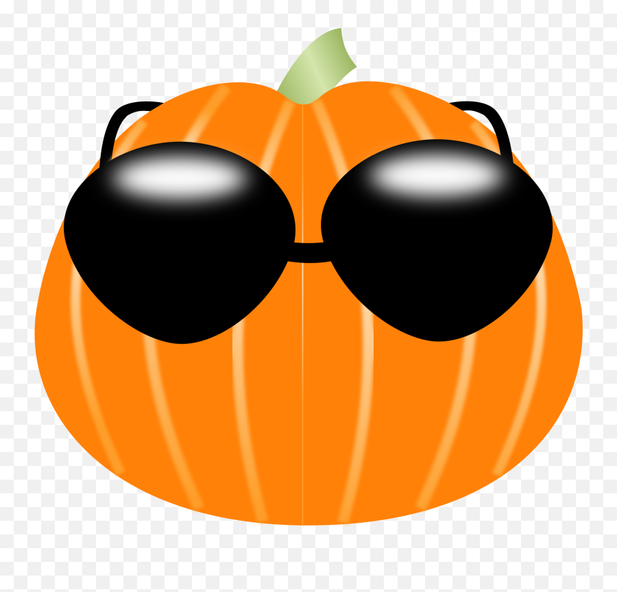Download Pumpkin Wearing Sunglasses - Funny Pumpkin Clip Art Pumpkin With Glasses Clipart Emoji,Funny Emoji Art