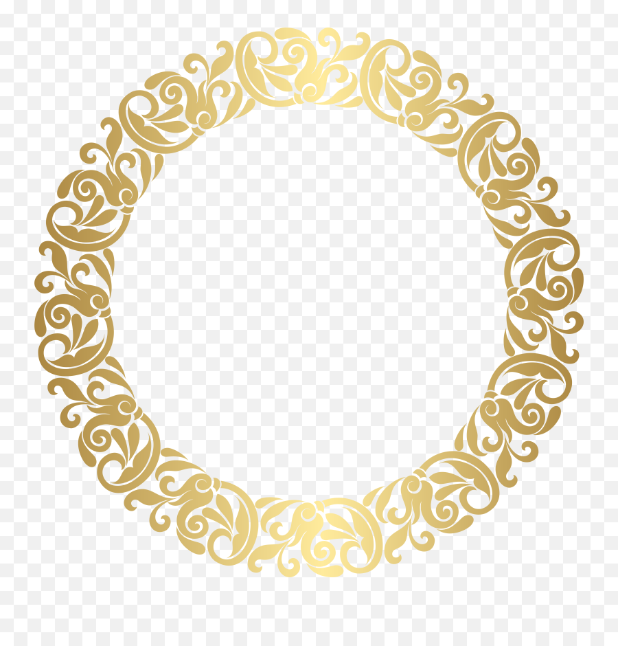 Gold Circle Frames Emoji,Emoji Border Frame Png Transparent