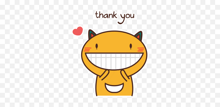 Animal Kitty Sticker Emoji,Cat Animated Emoticons Thank You