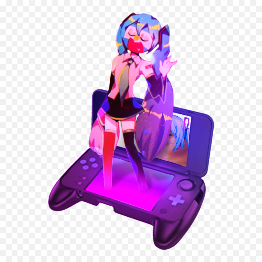 Hatsunemiku Miku Vaporwave Sticker - Countryhumans Argentina Hatsune Miku Emoji,Emoticon De Control De Videojuego