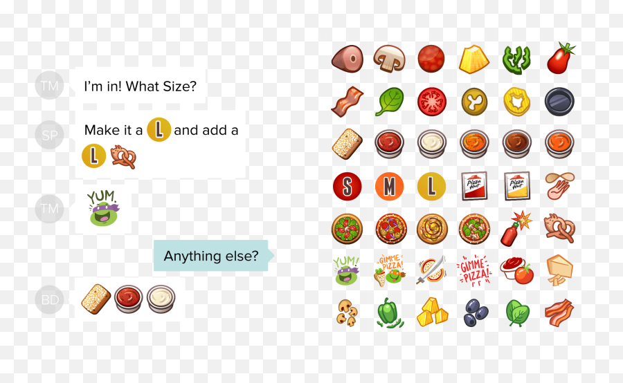 Pizza Hut Mobile U2014 Scty - Boho Colors Pallete Names Emoji,Not Using Emojis With Friends