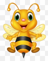 Bee Door Hangers - Cute Cartoon Honey Bee Emoji,Lemon And Bee Emojis