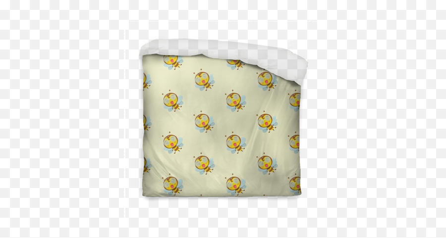 Seamless Pattern With Flying Bee - Happy Emoji,Emoticon Pillows Pattern