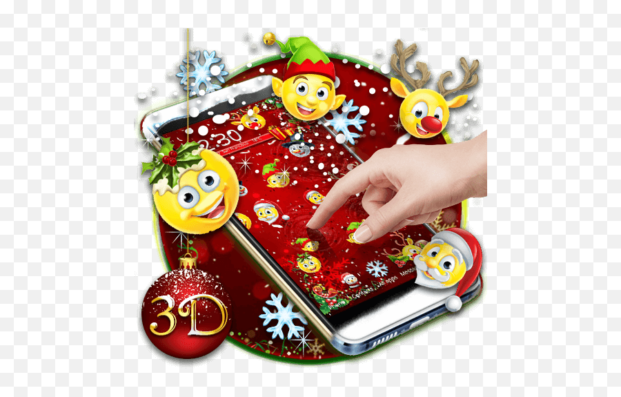Download Christmas Emoji 3d Theme On Pc U0026 Mac With Appkiwi - Happy,3d Emoji