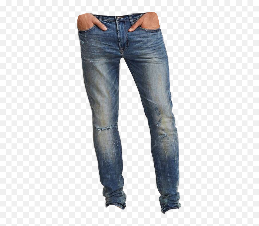 Jeans Mens Clothes Men Blue Sticker - Straight Leg Emoji,Emoji Pants For Men