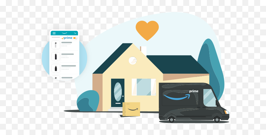 Amazoncom Fulfillment By Amazon - Amazon Delivery Vector Emoji,Emoticon Corazon Partido Para Word