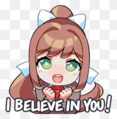 Sticker Maker - Ddlc Emoji,Monika Transparent Discord Emoji