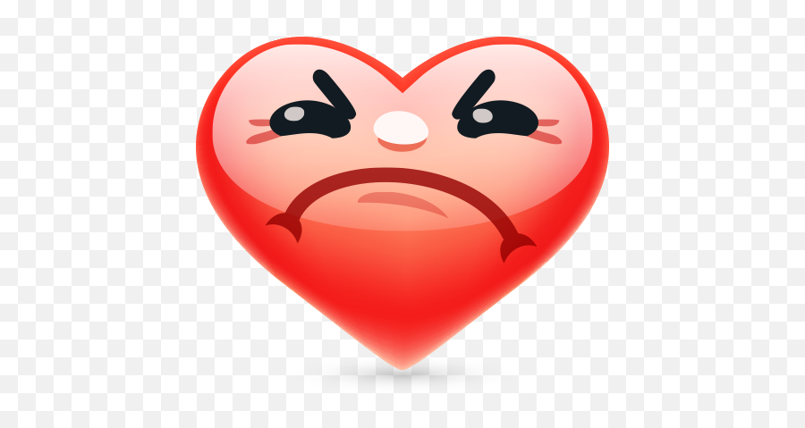 Sinirli Kalp Emoji - Happy,Kalp Emoji