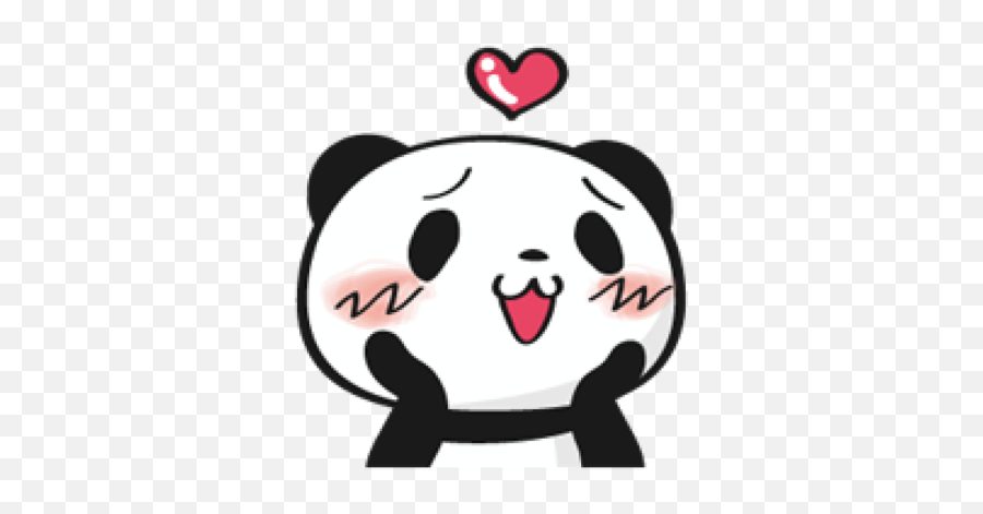 Download Cute Panda Illustrations - Panda Line Sticker Emoji,Cute Panda Emojis