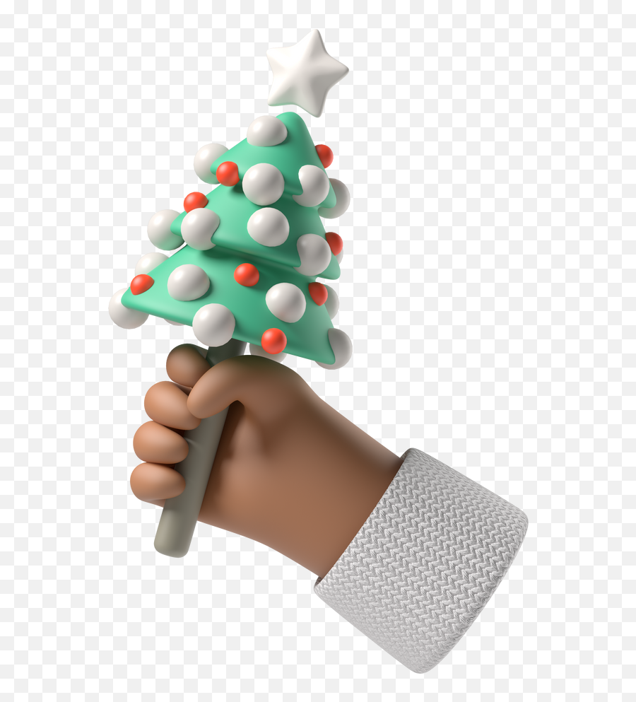 Ilustraciones Brown Skin Hand Holding Christmas Tree En Png Emoji,Brownskin Emoji